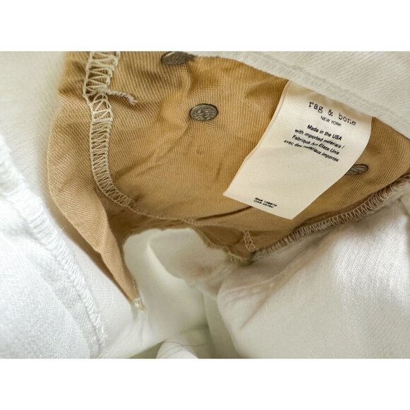 NWT Rag & Bone Nina High-Rise Ankle Flare Womens White Jeans Size 26 Raw Hem - Picture 14 of 15